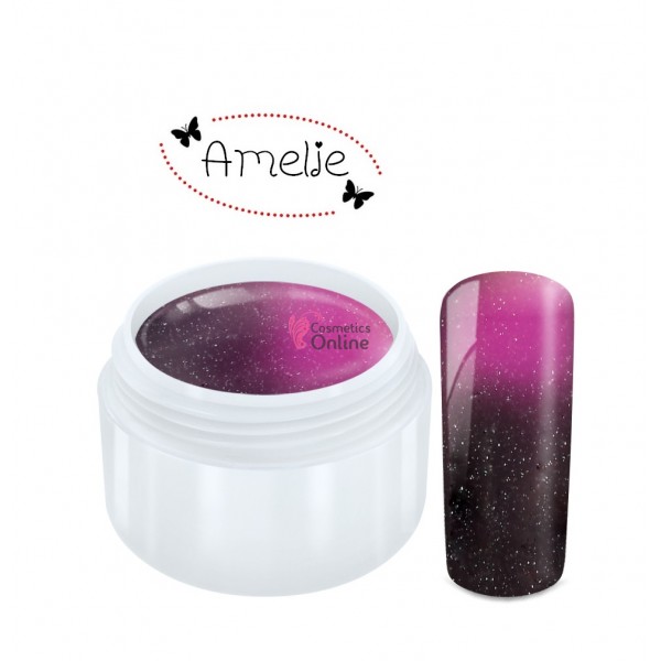 Gel UV Amelie cameleon dark nude - roz metalic 5ml